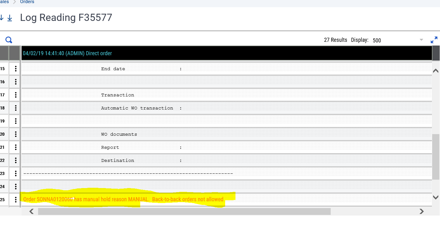 Blocking Back-to-Back Orders